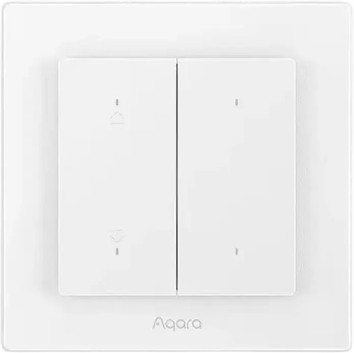 Aqara Shutter Switch H2 EU Smart In-Wall Roller Blind Switch, Thread and Zigbee Dual Protocol, Matter, Apple Home, Google Home, Alexa, White
