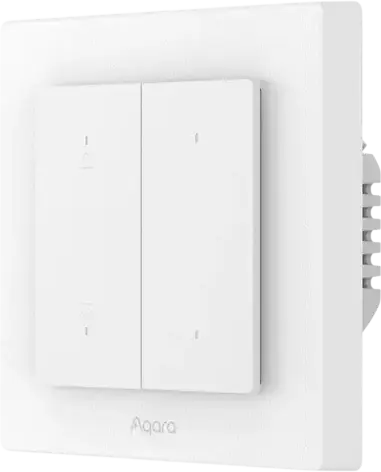 Aqara Shutter Switch H2 EU Smart In-Wall Roller Blind Switch, Thread and Zigbee Dual Protocol, Matter, Apple Home, Google Home, Alexa, White