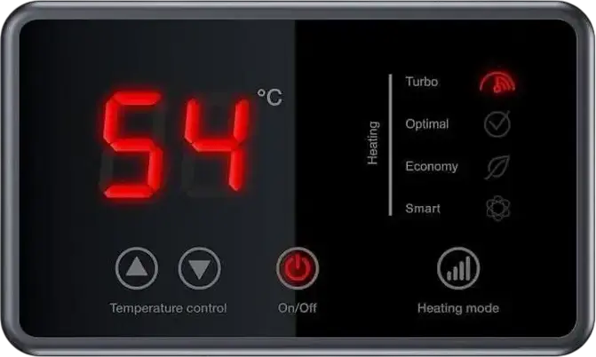 Thermex ID50V Smart Electric Storage Water Heater, 50L, Vertical Installation, Stainless Steel Tank, 2000W, LED Display, Smart Heating Modes, Black