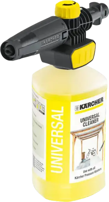 Set Accesorii Karcher 9.633-509 Standard Box cu Detergent Universal RM 626 1L, Duza de Spuma FJ 10C si Perie de Spalat Rigida pentru Spine Washers