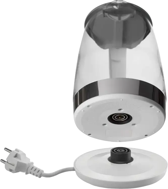 Gorenje K17GXG Electric Kettle, 1.7L, 2200W, Glass and Stainless Steel, Blue LED Illumination, Strix Controller, 360-degree Base, Black & White Collection