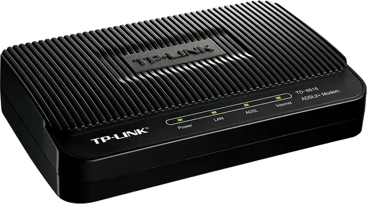 Modem ADSL TP-LINK TD-8616, ADSL/ADSL2/ADSL2 + până la 24 Mbps, Negru