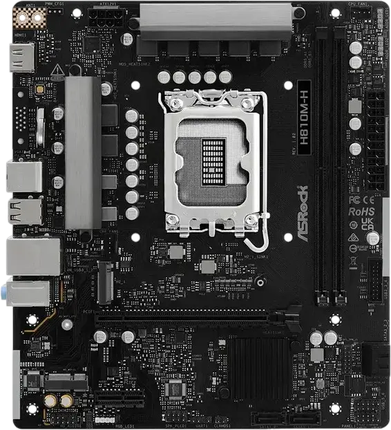 Placă de bază ASRock H810M-H, LGA1851, Intel H810, Micro-ATX