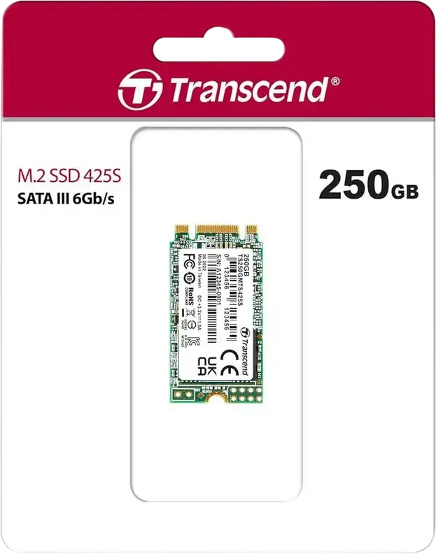 Transcend 425S M.2 SATA III 6Gb/s Internal Solid State Drive SSD 250 GB