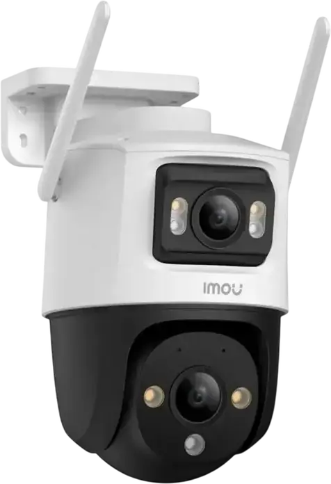 IMOU Cruiser Dual Outdoor PTZ Security Camera, Dual-Lens 10MP (Dual 5MP), 360 Degree Coverage, Smart Color Night Vision, AI Human and Vehicle Detection, IP66, Two-Way Talk, White