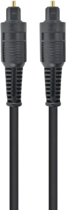 Cablexpert CC-OPT-2M Optical Audio Cable, Toslink to Toslink S/P-DIF Digital Interface, Gold-Plated Connectors, 2 Meters, Black