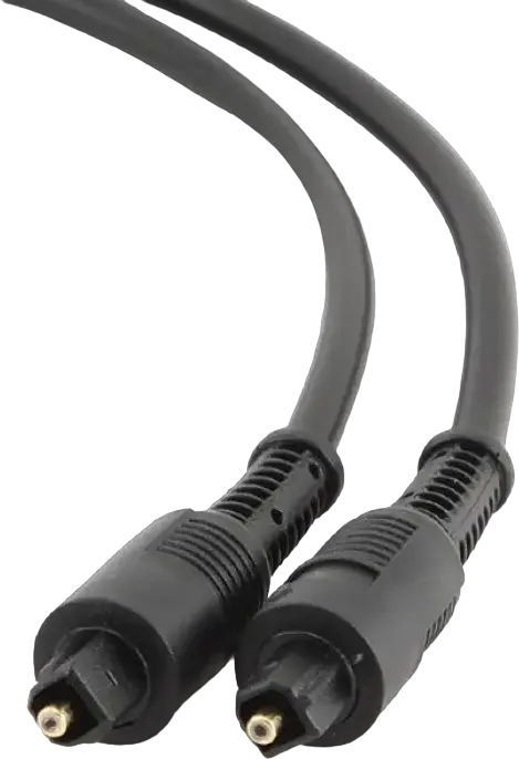 Cablexpert CC-OPT-2M Optical Audio Cable, Toslink to Toslink S/P-DIF Digital Interface, Gold-Plated Connectors, 2 Meters, Black