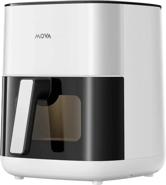 Аэрофритюрница Mova AeroChef FD10S Pro 6л, 2000Вт, 40-230°C, 12 программ, Dual HeatSync, 360° Poly-Air, керамическая чаша с окном, белый