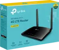 4G LTE роутер TP-Link TL-MR6400 Wireless N 300 Мбит/с, скорость загрузки 150 Мбит/с, слот Nano SIM, 4 порта LAN, съемные антенны, черный