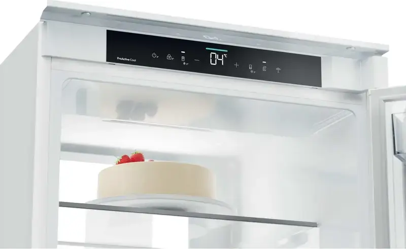 Candy CNBQT5518D Built-in Refrigerator Freezer, No Frost, 251L Capacity, Energy Class D, LED Display, hOn Smart Home, White, 177.2x54x55 cm