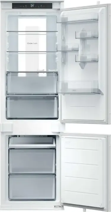 Candy CNBQT5518D Built-in Refrigerator Freezer, No Frost, 251L Capacity, Energy Class D, LED Display, hOn Smart Home, White, 177.2x54x55 cm