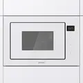 Gorenje BM 251 SG2WG Built-in Microwave Oven with Quartz Grill, 25L, 900W, AquaClean Steam Cleaning, LED Display, Stainless Steel, White