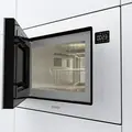 Gorenje BM 251 SG2WG Built-in Microwave Oven with Quartz Grill, 25L, 900W, AquaClean Steam Cleaning, LED Display, Stainless Steel, White