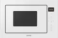 Gorenje BM 251 SG2WG Built-in Microwave Oven with Quartz Grill, 25L, 900W, AquaClean Steam Cleaning, LED Display, Stainless Steel, White