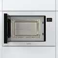 Gorenje BM 251 SG2WG Built-in Microwave Oven with Quartz Grill, 25L, 900W, AquaClean Steam Cleaning, LED Display, Stainless Steel, White