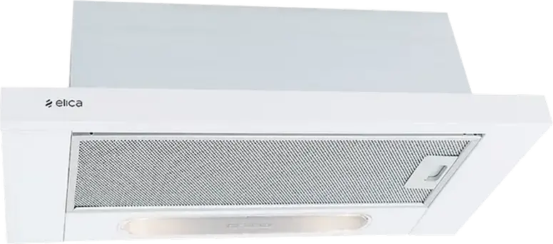 Hota Telescopica Incorporabila Elica Elite 14 LUX, Capacitate Maxima 650 m3/h, 3 Viteze, 2 Lampi LED, Carcasa Metalica, Alb, Latime 59.8 cm