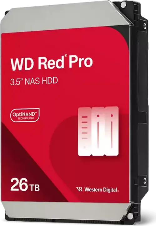 Hard Disk Western Digital WD Red Pro 26TB NAS WD221KFGX, 3.5 inch SATA 6Gb/s, 7200 RPM, Cache 512MB, CMR, Optimizat pentru Sisteme RAID NAS