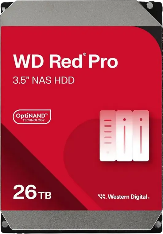 Hard Disk Western Digital WD Red Pro 26TB NAS WD221KFGX, 3.5 inch SATA 6Gb/s, 7200 RPM, Cache 512MB, CMR, Optimizat pentru Sisteme RAID NAS