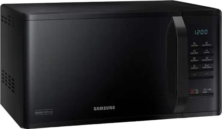 Микроволновая печь соло Samsung MS23K3513AK, объем 23 л, мощность 800 Вт, керамическое покрытие Ceramic Enamel, функции быстрой разморозки и автоприготовления, черный
