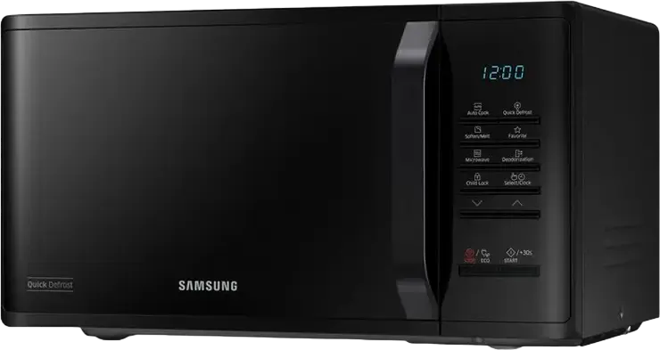Микроволновая печь соло Samsung MS23K3513AK, объем 23 л, мощность 800 Вт, керамическое покрытие Ceramic Enamel, функции быстрой разморозки и автоприготовления, черный