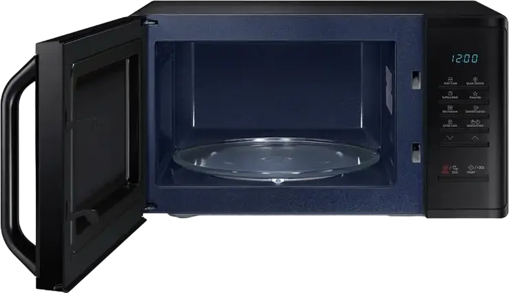 Микроволновая печь соло Samsung MS23K3513AK, объем 23 л, мощность 800 Вт, керамическое покрытие Ceramic Enamel, функции быстрой разморозки и автоприготовления, черный