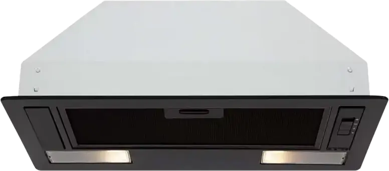 Elica ERA C BL/A/52 Built-in Integrated Range Hood, Black Metal, 700 m3/h Max Airflow, 2 LED Lamps, Mechanical Control, 53.3 x 17.7 x 30 cm