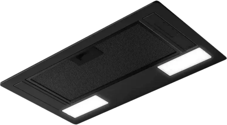 Elica ERA C BL/A/52 Built-in Integrated Range Hood, Black Metal, 700 m3/h Max Airflow, 2 LED Lamps, Mechanical Control, 53.3 x 17.7 x 30 cm