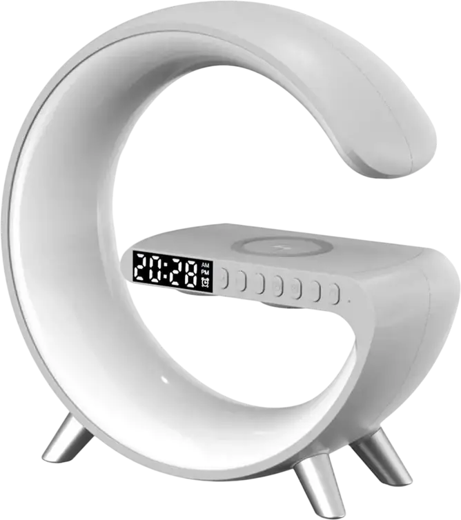 Ceas cu alarmă G-Shaped NH-69, Alb