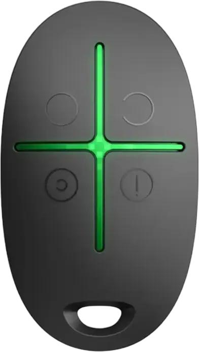 Buton de urgență Ajax SpaceControl, Negru