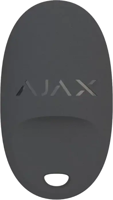Ajax SpaceControl Wireless Key Fob Panic Button, 4 Buttons, Jeweller Technology, 1300m Range, Block Encryption, Black