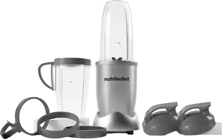 NutriBullet NB907S Pro 900 Personal Blender, 900W High Power, 0.9L Tritan Bowl, Stainless Steel 6-Arm Extraction Blade, Chopper Function, Silver