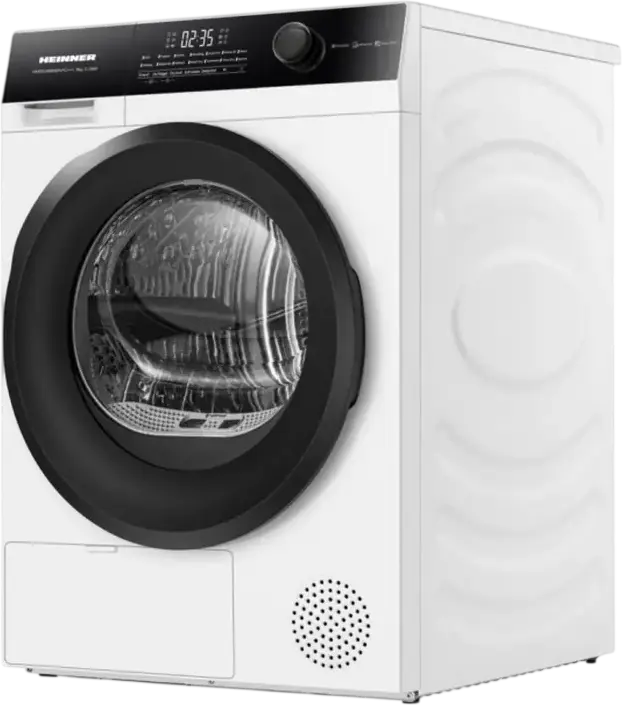 Heinner HHPD-HMK90IVFC+++ Heat Pump Clothes Dryer, 9kg Capacity, Inverter Motor, Energy Class C, 14 Programs, LED Display, White/Black, 59.5x84.5x68.5 cm