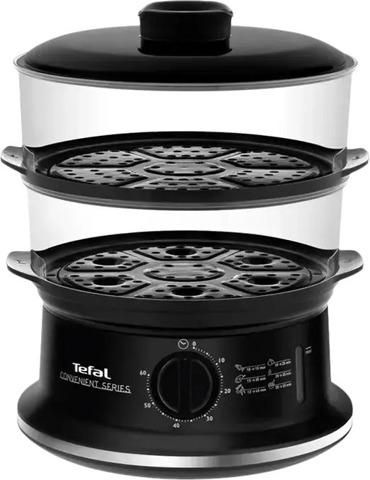 Aparat de gătit cu aburi Tefal Convenient, Negru