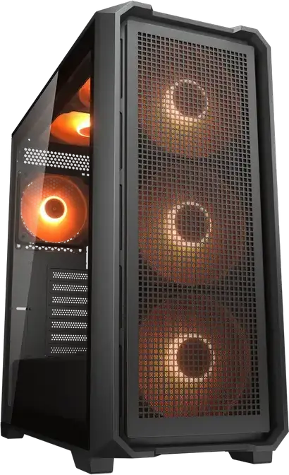 Carcasa Mid Tower Cougar MX600 Air PRO, Neagra, Panou frontal Air Mesh, Sticla Temperata, 6 Ventilatoare ARGB PWM, Suport E-ATX, Radiator 360mm, USB-C 3.2 Gen 2