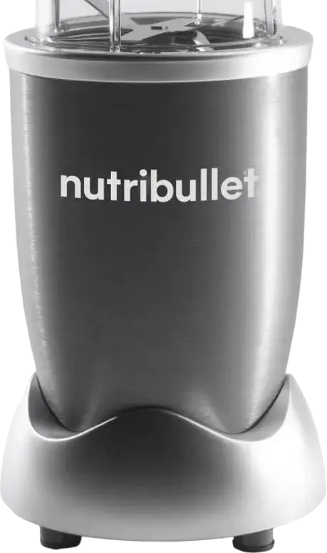 Blender Personal NutriBullet NB614DG 600W, Cupa 0.7L fara BPA, Lame din Otel Inoxidabil, Mod Pulse, Argintiu/Gri Intunecat