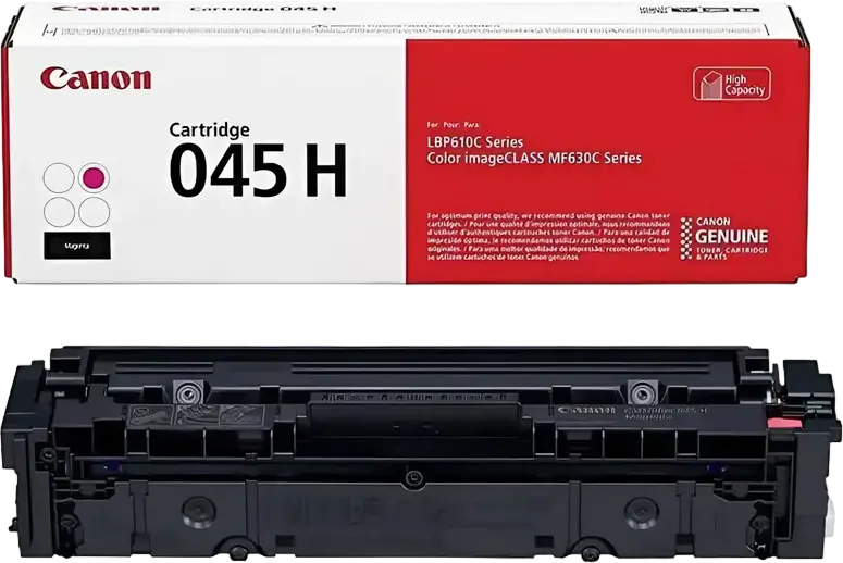 Лазерный тонер-картридж Canon CRG-045H повышенной емкости, цвет пурпурный, для принтеров серий i-SENSYS MF630C и LBP610C, ресурс около 2200 страниц