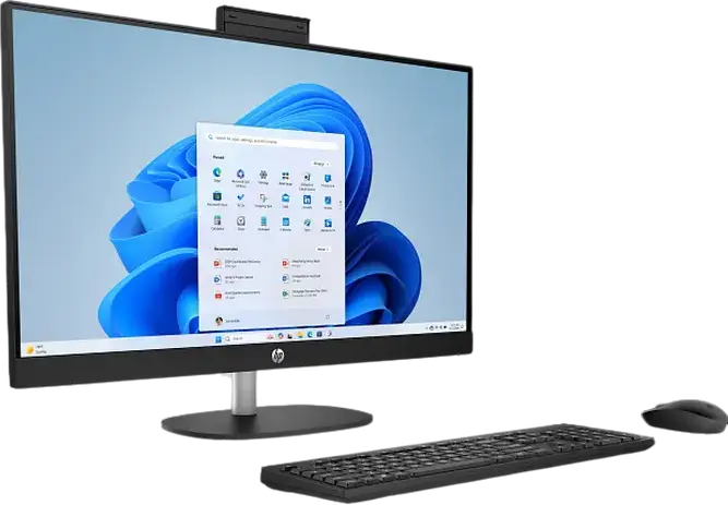 Моноблок HP All-in-One 27-cr2107ci, Intel Core Ultra 5 225U до 4.8ГГц, 16ГБ DDR5 RAM, 512ГБ NVMe SSD, 27" FHD IPS экран, FreeDOS, Wi-Fi 6, BT 5.4, Черный