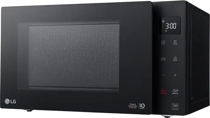 LG NeoChef MS2336GIB Solo Microwave Oven, 23L Capacity, 1000W Smart Inverter Technology, 28 Auto Programs, Easy-Clean Enamel, Black