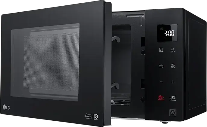 LG NeoChef MS2336GIB Solo Microwave Oven, 23L Capacity, 1000W Smart Inverter Technology, 28 Auto Programs, Easy-Clean Enamel, Black