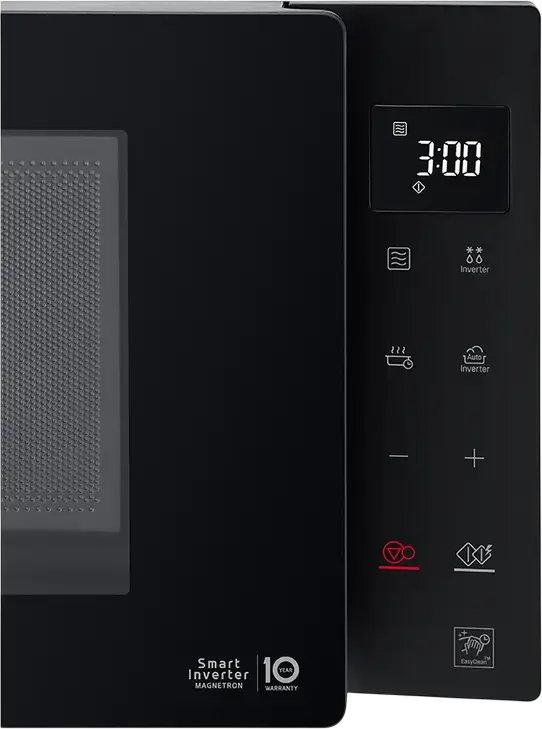 LG NeoChef MS2336GIB Solo Microwave Oven, 23L Capacity, 1000W Smart Inverter Technology, 28 Auto Programs, Easy-Clean Enamel, Black