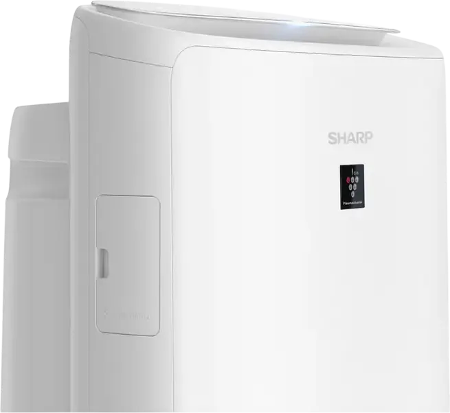 Sharp UA-KIN52E Air Purifier and Humidifier, White, with Plasmacluster Ionization, HEPA Filter, 2.7L Water Tank, Wi-Fi Sharp Life Air, for 38 m²