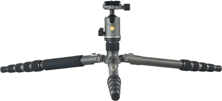 Vanguard VEO 3 GO 235 Carbon Fiber Tripod, Blue, 135cm Max Height, 4.5kg Load Capacity, 5-Section Legs, Monopod Conversion, Arca-Swiss Compatible
