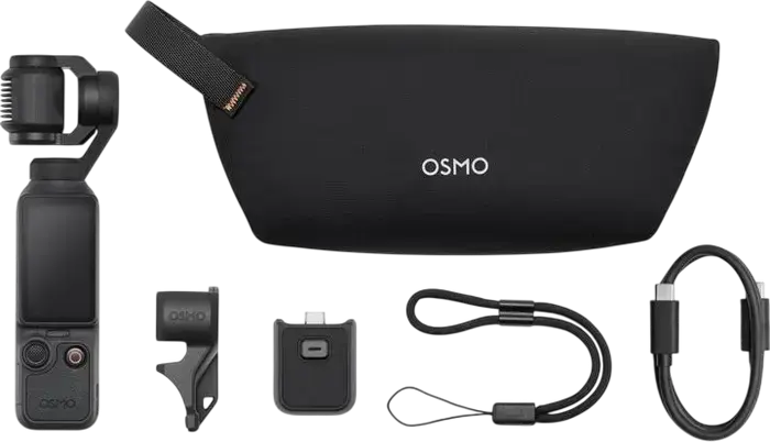 DJI Osmo Pocket 4 Standard Combo Black, 1-inch CMOS 37MP Sensor, 4K 240fps Video, 3-Axis Gimbal Stabilization, ActiveTrack 7.0, 2-inch OLED Touch Screen
