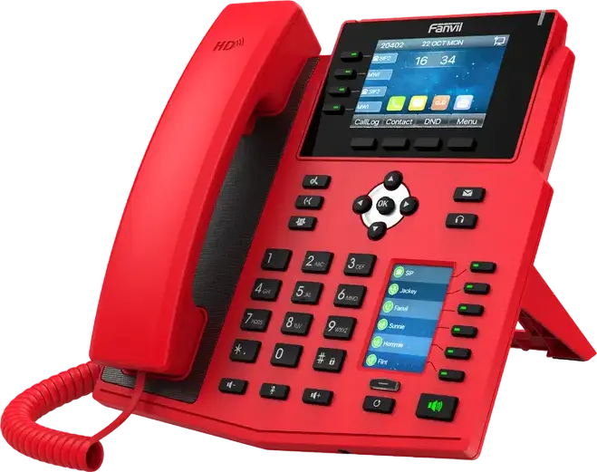 Telefon IP Fanvil X5U-R, Roșu