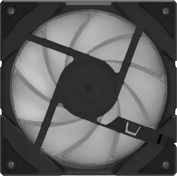 Deepcool CG580 Reversed ARGB PWM PC Case Fan, 120mm, Hydraulic Bearing, Black, 400-1300 RPM, 38 CFM, 28 dBA