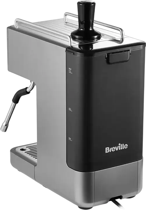Breville Barista Slimline VCF185X Manual Espresso Machine, 15 Bar Pump, 1415W, 1.1L Tank, Stainless Steel, Manual Steam Wand, Auto Shot Control
