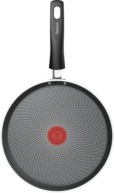 Tefal So'Light H0563842 Crepe and Pancake Pan, 25 cm, Titanium Non-Stick Aluminium, Thermo-Signal, Induction Compatible, Black