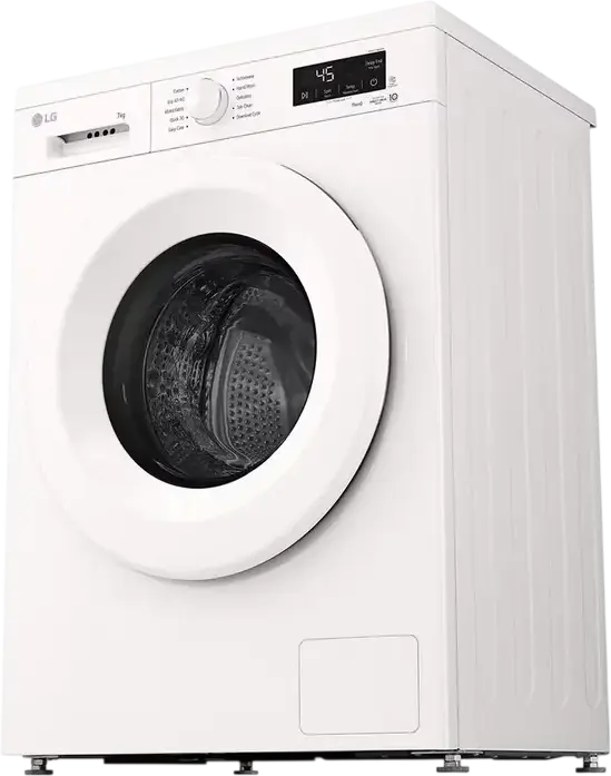 LG F2X10S7NWH Front-Load Washing Machine, 7kg Capacity, Inverter Direct Drive, 1200 rpm, Energy Class A, Steam Cleaning, ThinQ, White