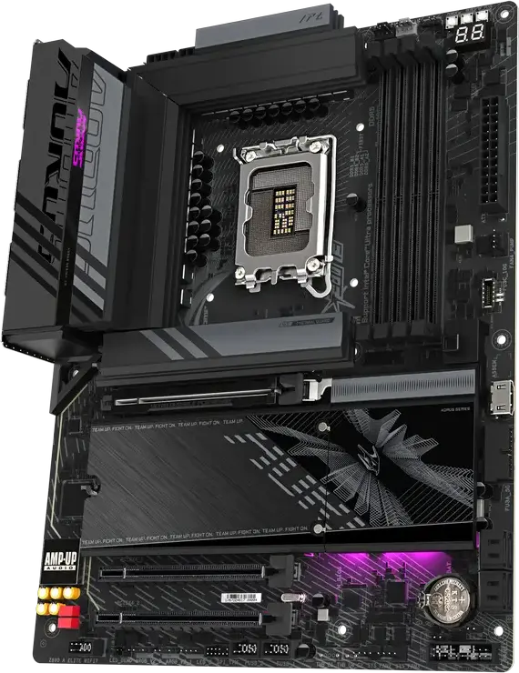 Placa de baza Gigabyte Z890 AORUS ELITE WIFI7 LGA1851 Intel Z890 ATX pentru Core Ultra, DDR5 9200MHz OC, M.2 PCIe Gen5, Wi-Fi 7, Bluetooth 5.4, Thunderbolt 4
