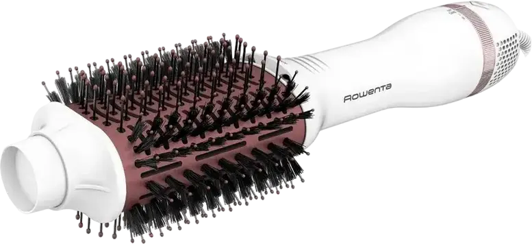 Uscător de păr-perie Rowenta Volumizer Oval Brush CF6135F0, 800 W, Alb | Roz